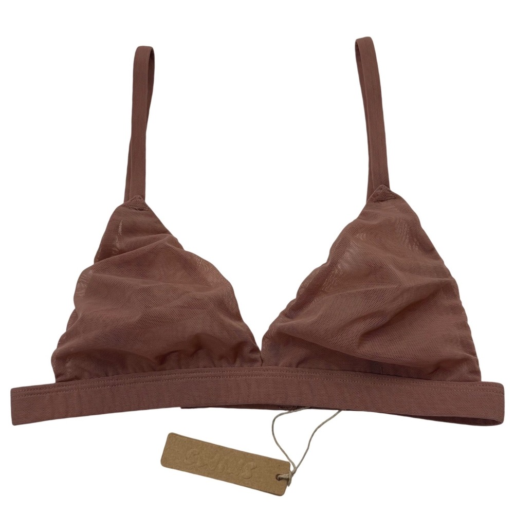 SKIMS Mesh Triangle Bralette Rose Clay XXS